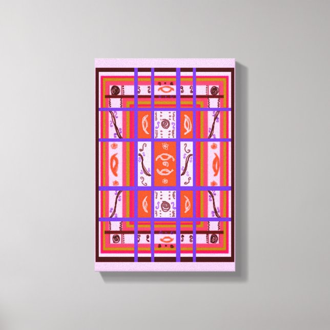 Lienzo chica poder curvado rosado (Anverso)