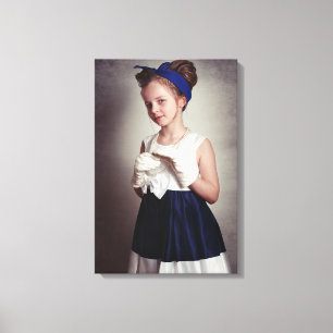 Lienzo Chica retro vintage