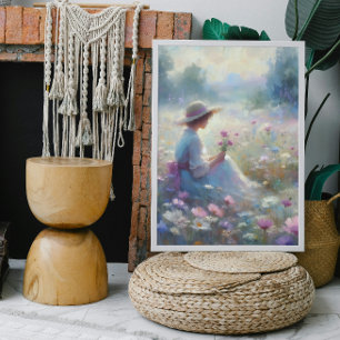 Lienzo Chica Romántico de Flor Silvestre