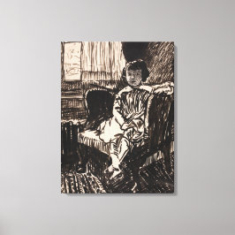 Lienzo Chica sentado en la Presidencia (hacia 1917-1918)