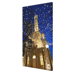 Lienzo Chicago en tiempos de Navidad