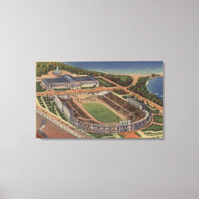 Lienzo Chicago, Illinois - Campo y campo de soldados (Anverso)