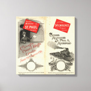 Lienzo Chicago Milwaukee y St Paul Railway