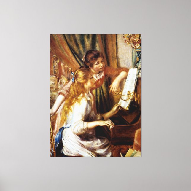 Lienzo Chicas en el piano (Anverso)