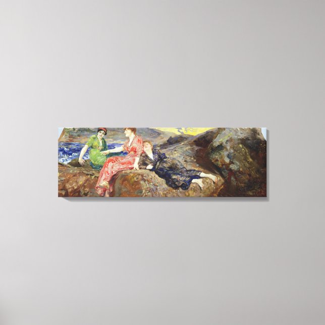 Lienzo Chicas en la costa, c.1884-85 (Anverso)