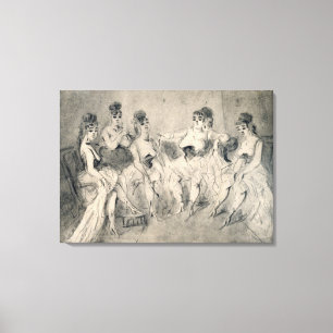 Lienzo Chicas en un burdel