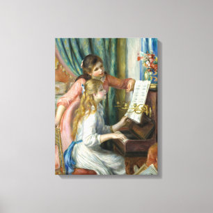 Lienzo Chicas Pierre-Auguste Renoir en el Piano