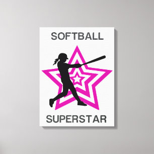 Lienzo Chicas Softball Superstar
