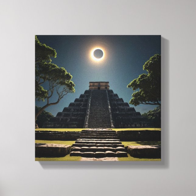 Lienzo Chichen Itza Eclipse (Anverso)