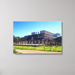 Lienzo Chichen Itza. Guerreros del templo