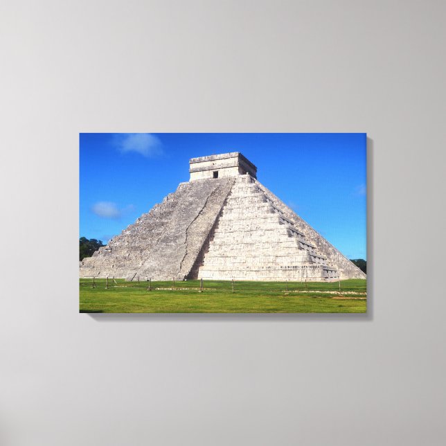 Lienzo Chichen Itza, guerreros del templo (Anverso)