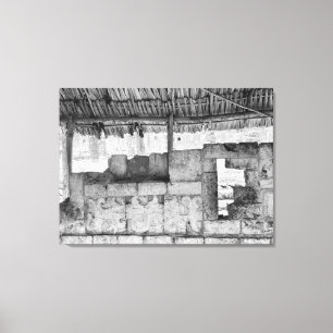 Lienzo Chichén Itzá: Palacio de las Columnas Esculpidas