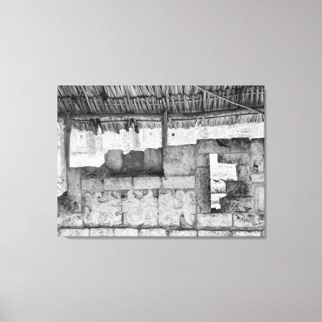 Lienzo Chichén Itzá: Palacio de las Columnas Esculpidas (Anverso)