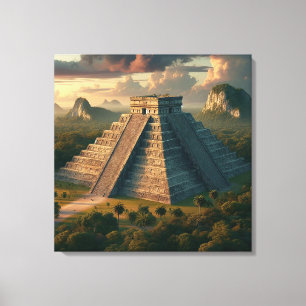 Lienzo Chichén Itzá Yucatán México Paisaje Viaje