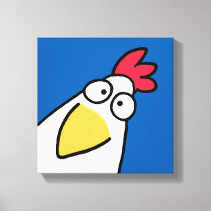 Lienzo CHICKEN azul SERIO de Sandra Boynton