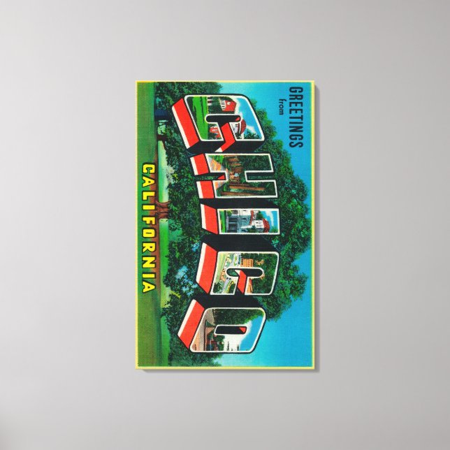 Lienzo Chico, California - Escenas de letras grandes (Anverso)