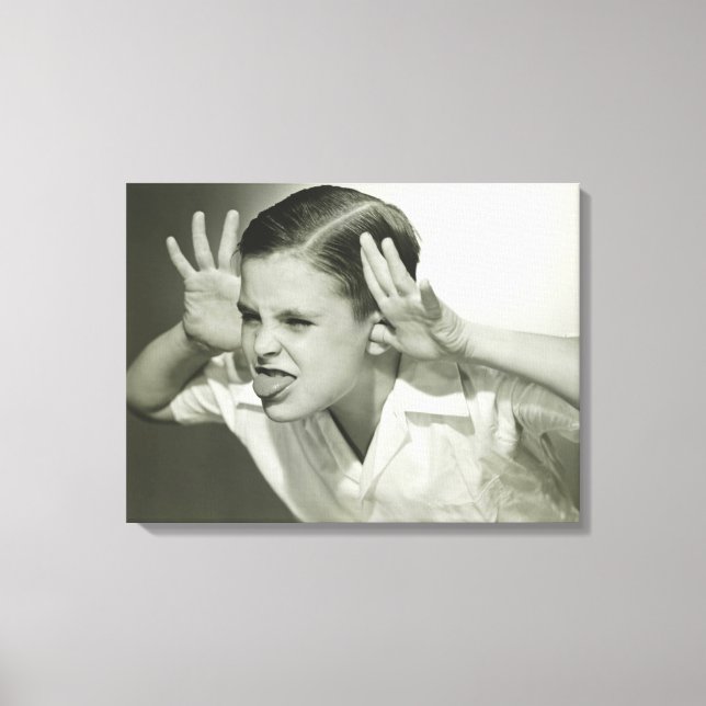 Lienzo Chico haciendo cara (Anverso)