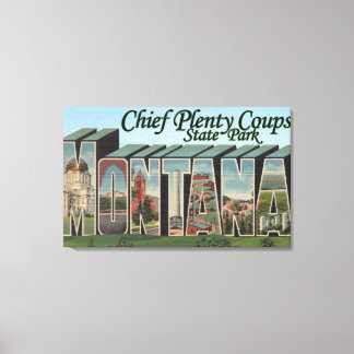Lienzo Chief Plenty, Montana - Escenas de letras grandes