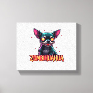Lienzo Chihuahua Chi Chichi Chiwawa Zombie Dog Halloween