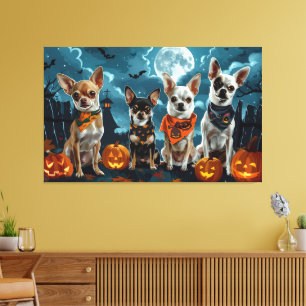 Lienzo Chihuahua Halloween Spooky