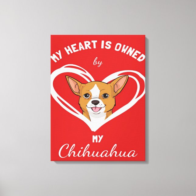 Lienzo Chihuahua Heart_Dog Lover (Anverso)