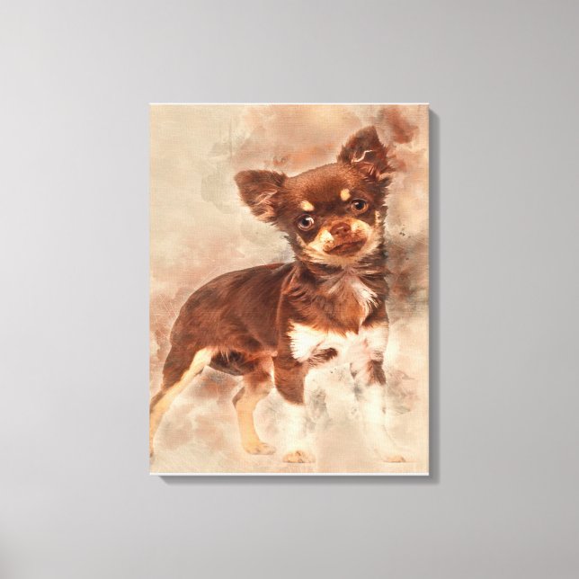 Lienzo Chihuahua mirando a camer_Dog Lover (Anverso)