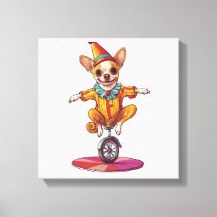 Lienzo Chihuahua Payaso � Perro de Circo Divertido