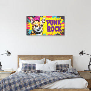 LIENZO CHIHUAHUA-PUNK ROCK