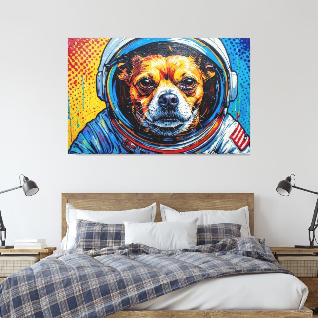 LIENZO CHIHUAHUAS EN EL ESPACIO 10 (Insitu(Dormitorio))