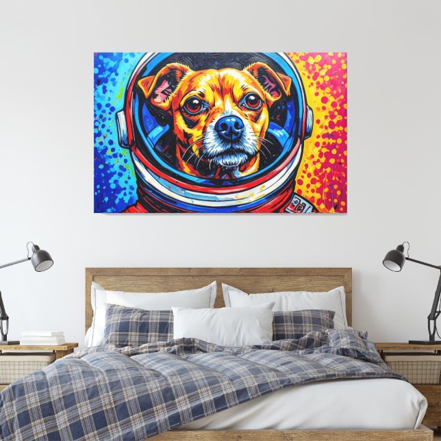 LIENZO CHIHUAHUAS EN EL ESPACIO 11 (Insitu(Dormitorio))