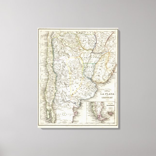 Lienzo Chile, Argentina, América del Sur (Anverso)