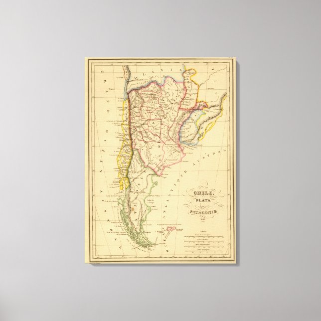 Lienzo Chile, Plata y Patagonia (Anverso)