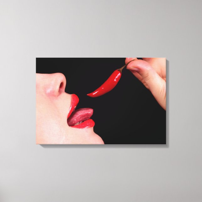 Lienzo Chili pepper lips (Anverso)