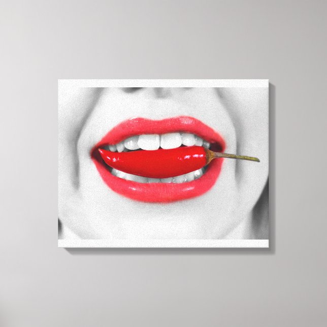 Lienzo Chili pepper lips (Anverso)