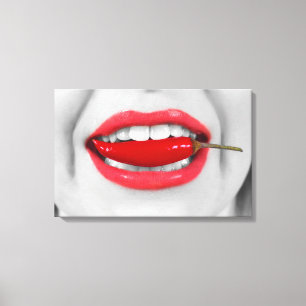 Lienzo Chili pepper lips