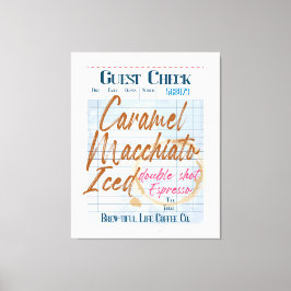 Lienzo Chimenea de huésped Iced Café Recepción Caramel Ma