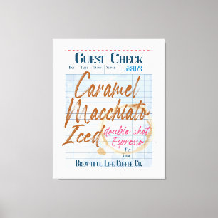 Lienzo Chimenea de huésped Iced Café Recepción Caramel Ma