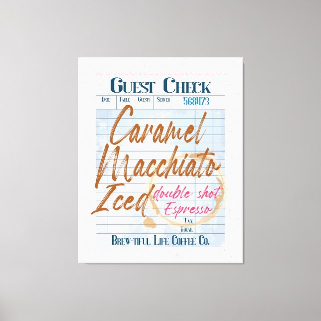 Lienzo Chimenea de huésped Iced Café Recepción Caramel Ma (Anverso)
