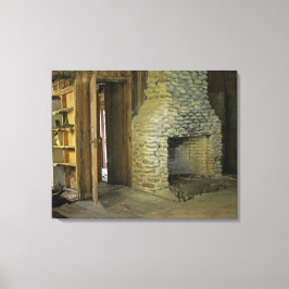 Lienzo Chimenea de piedra natural