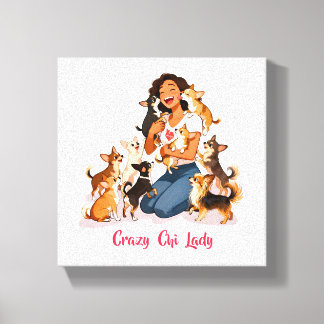 Lienzo Chimigos - Crazy Chi Lady - Chihuahua
