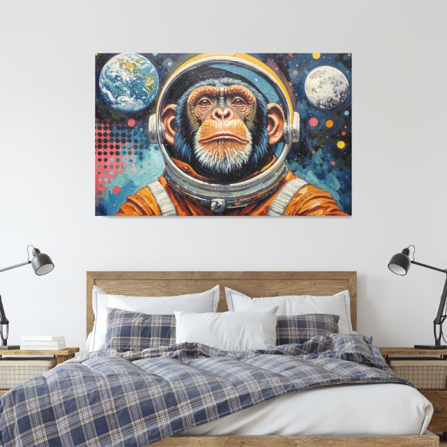 LIENZO CHIMPANCÉ EN EL ESPACIO-15 (Insitu(Dormitorio))
