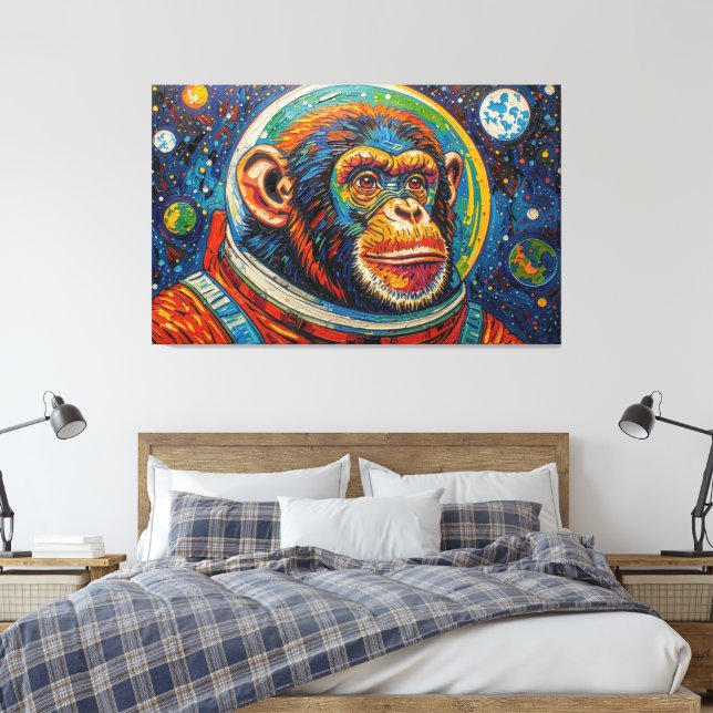 LIENZO CHIMPANCÉ EN EL ESPACIO-9 (Insitu(Dormitorio))