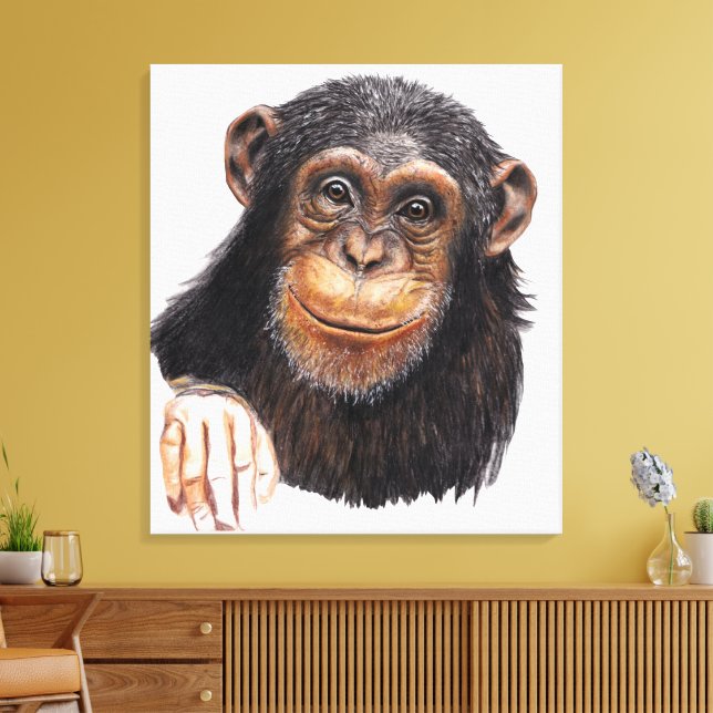 Lienzo Chimpancé encantador (Insitu (Sala de estar))
