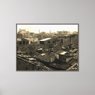 Lienzo China Antigua ciudad de Cantón