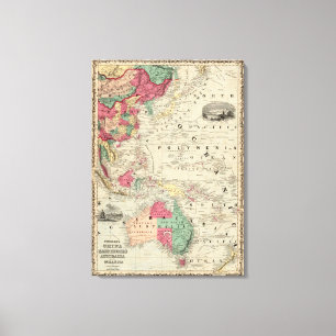 Lienzo China del este. Indies Australia y Oceanica