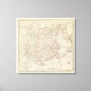 Lienzo China, dividida en ella es grandes provincias