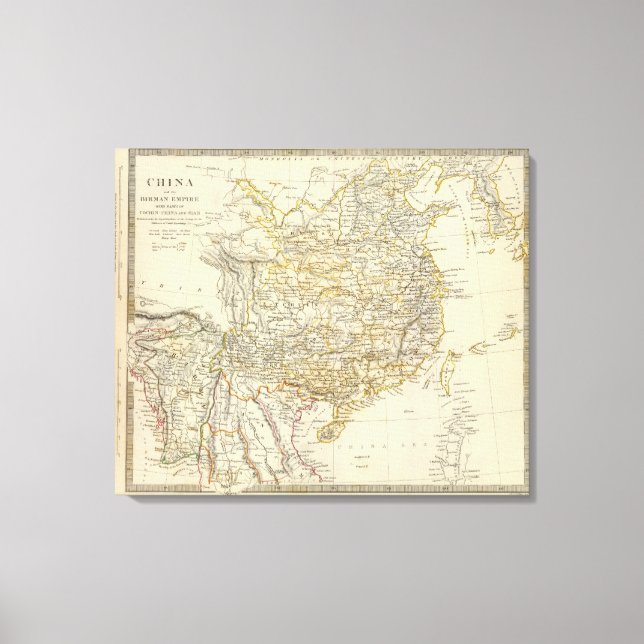 Lienzo China, Imperio Birman, Coch en China, Siam (Anverso)