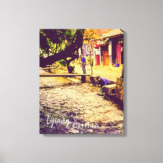 Lienzo China viaja a la provincia de Lijiang Yunnan (Anverso)