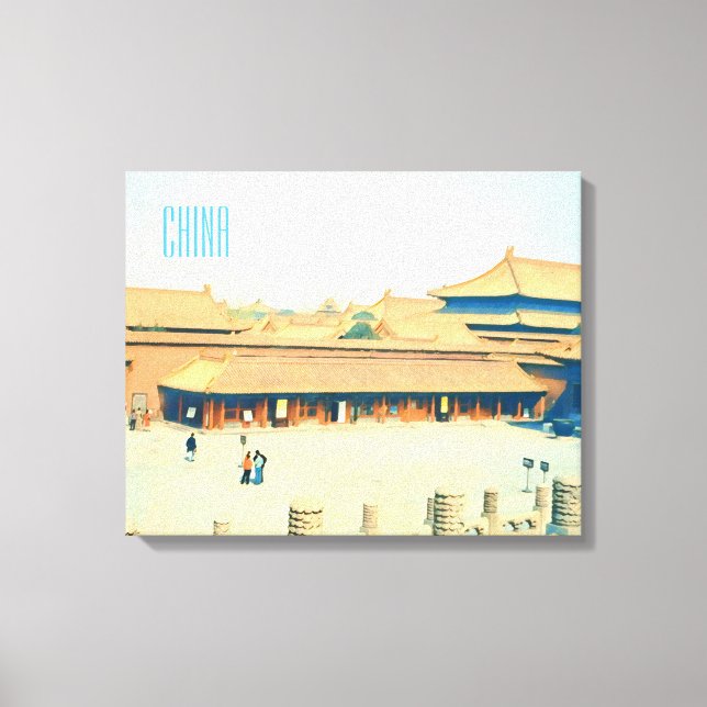 Lienzo China Viaje vintage a la Ciudad Prohibida (Anverso)