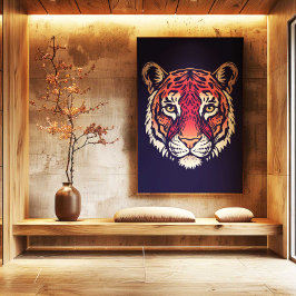 Lienzo Chinese Zodiac Tiger Wall Art Print Japandi Decor